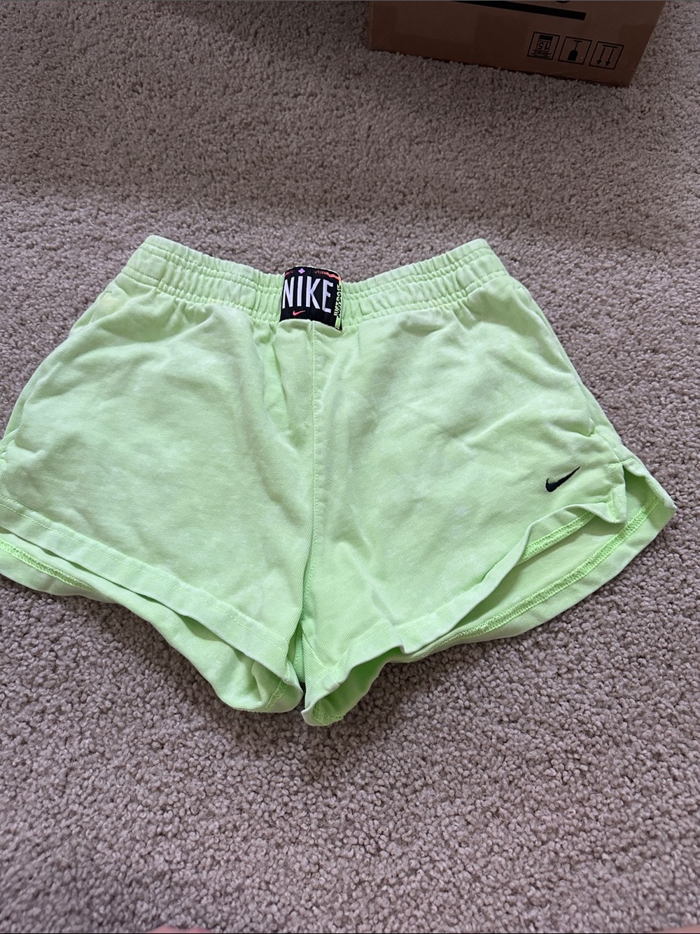 Nike Women's Lime Green Athletic Shorts